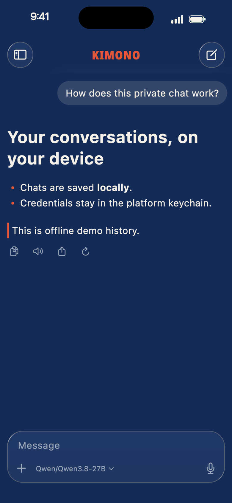 A chat, dark
